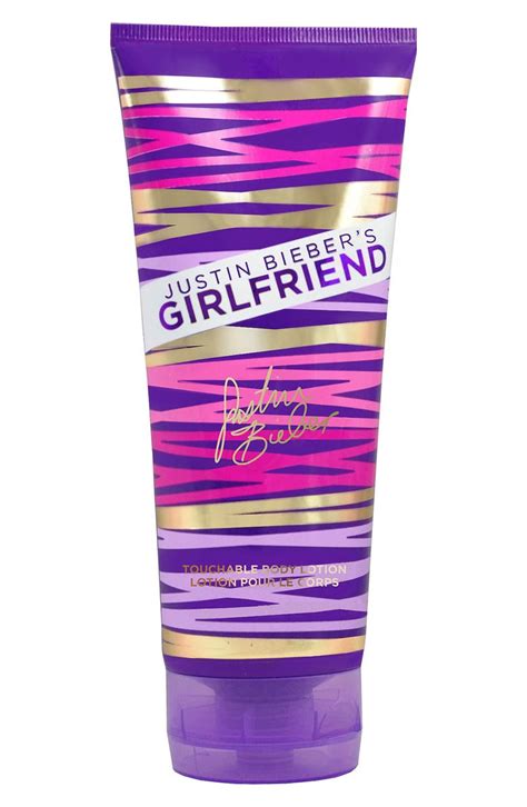 justin bieber girlfriend lotion.